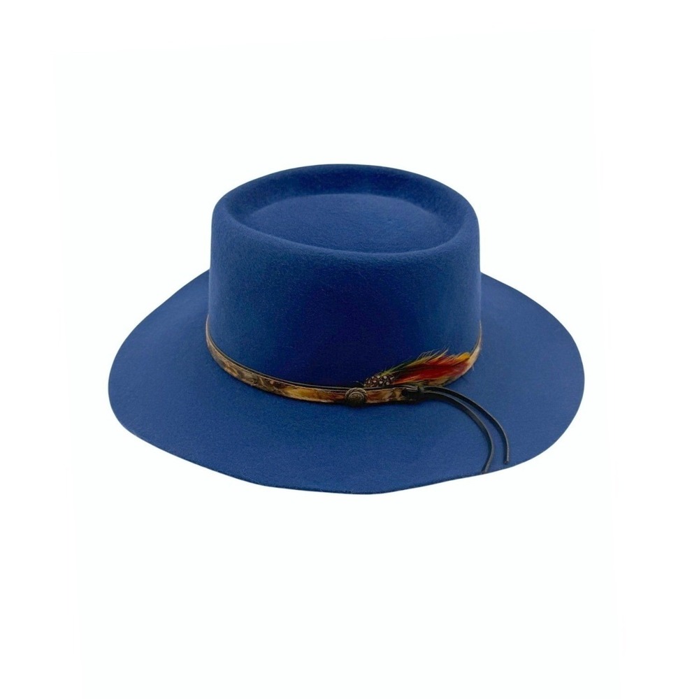 VTG Outback Trading Co Kookaburra 1414 Mens 7 1/8 Blue 2X Fur Felt Western Hat